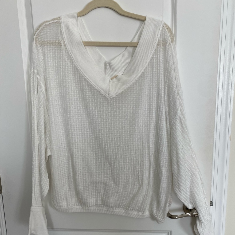 Free People Waffle Tee